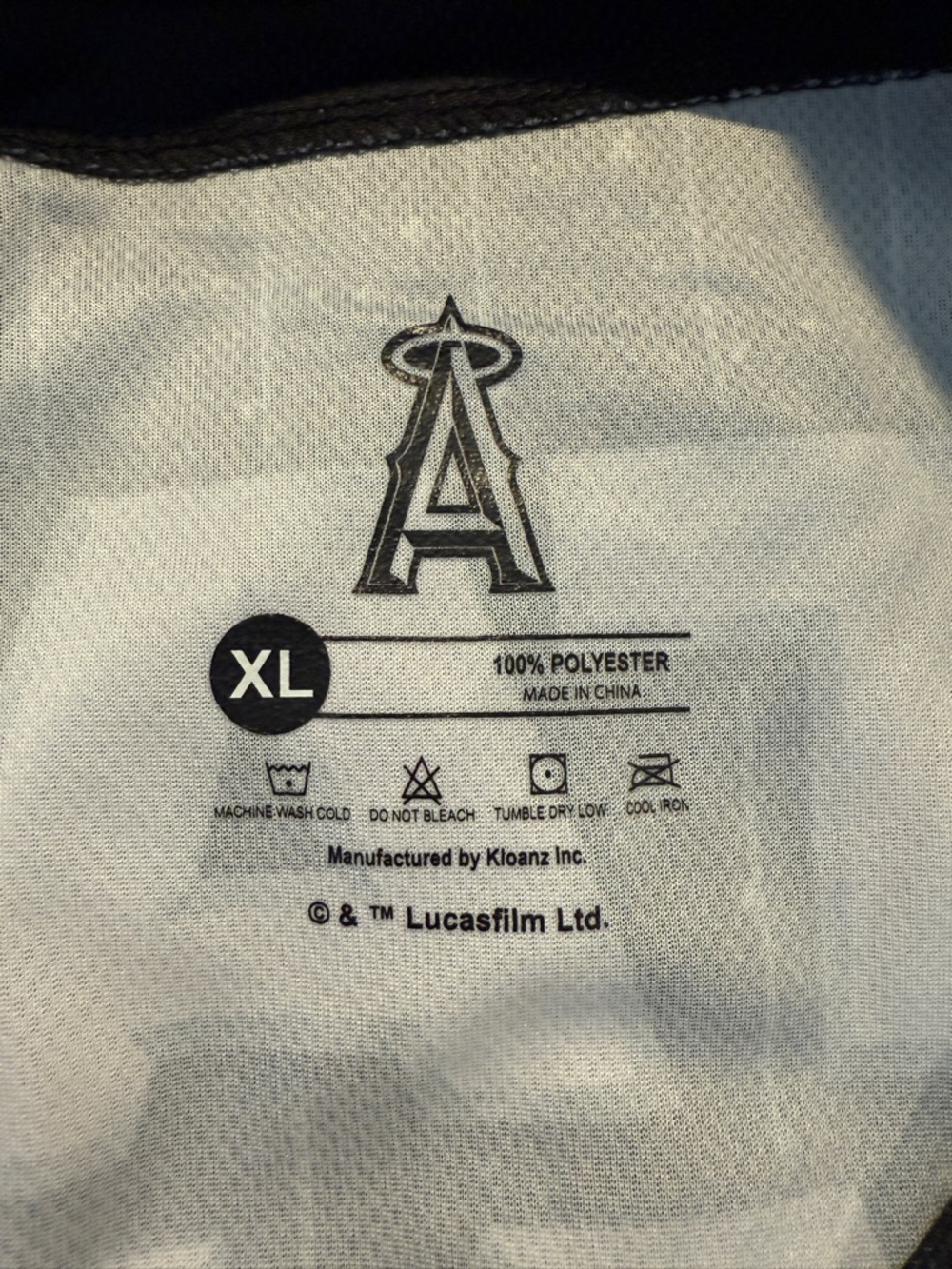 Los Angeles Angels Star Wars Mandalorian Jersey - Black with Red Logo - Picture 5 of 6